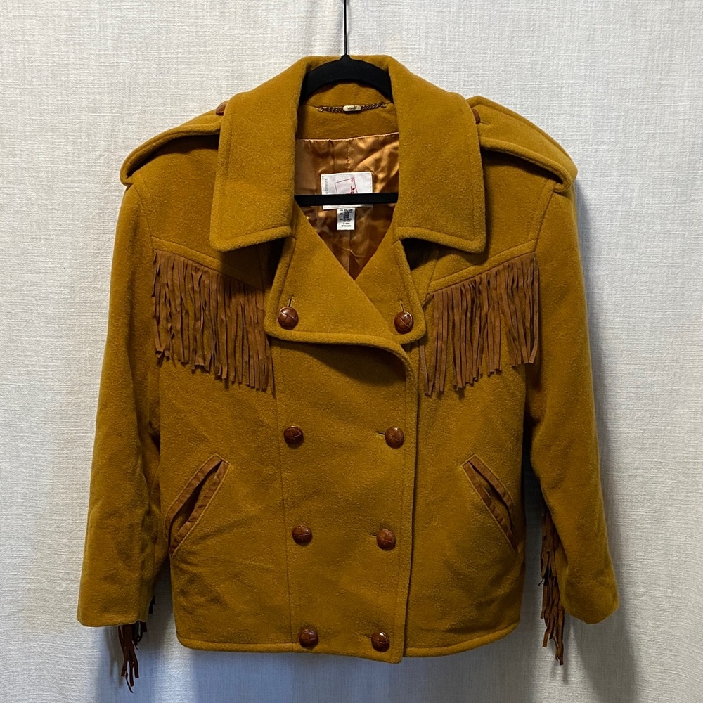 Vintage Mondi Wool/Alpaca Blend Fringe Jacket
